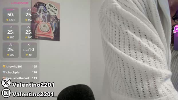 valentino2201 kissing Webcam SHOW @ Chaturbate 27-02-2025
