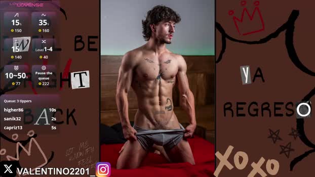 valentino2201 naked Webcam SHOW @ Chaturbate 07-12-2025